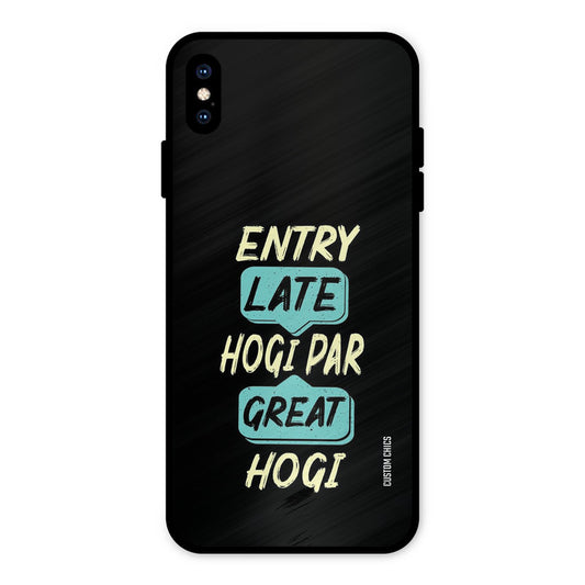 Late And Great iPhone XS Max Mobile Back Cover - Typography PrintShield Case
