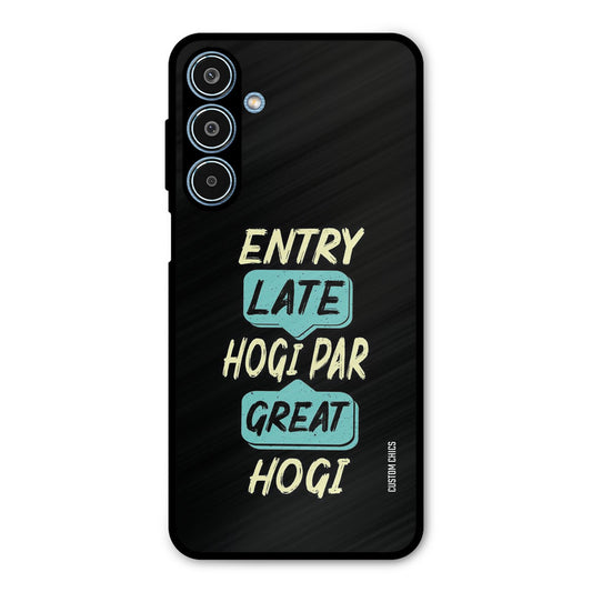 Late And Great Samsung Galaxy M35 5G Mobile Back Cover - Typography PrintShield Case