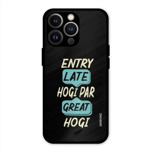 Late And Great iPhone 13 Pro Mobile Back Cover - Typography PrintShield Case