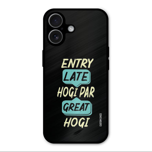 Late And Great iPhone 17 Mobile Back Cover - Typography PrintShield Case