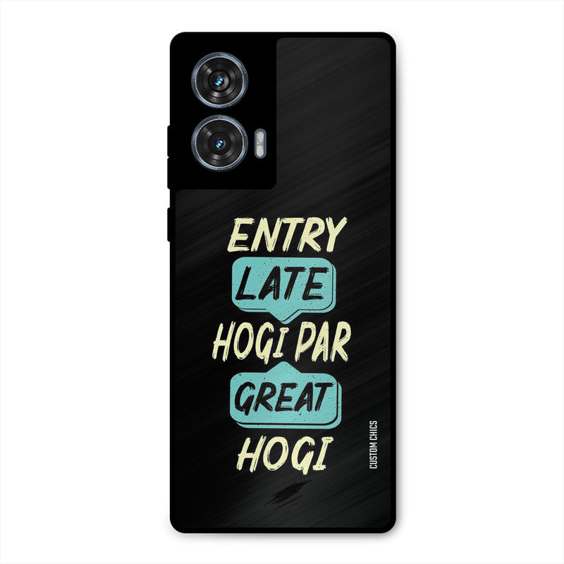 Late And Great Moto G96 Mobile Back Cover - Typography PrintShield Case