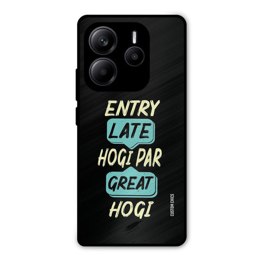 Late And Great Redmi Note 14 Mobile Back Cover - Typography PrintShield Case