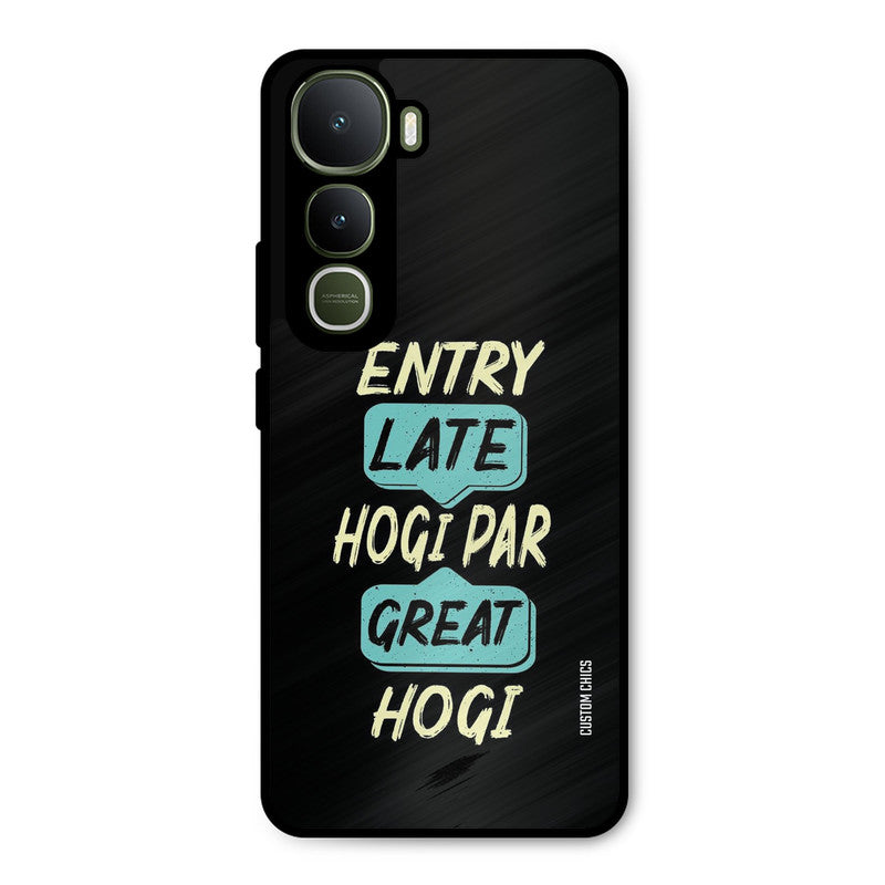Late And Great Vivo Y400 Mobile Back Cover - Typography PrintShield Case