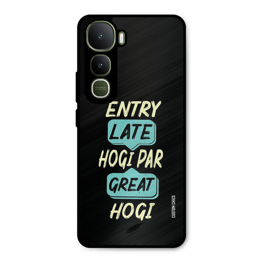 Late And Great Vivo Y400 Mobile Back Cover - Typography PrintShield Case