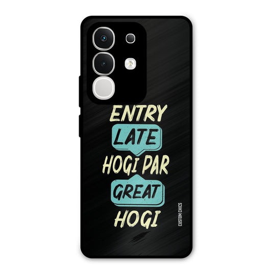 Late And Great Vivo T4x Mobile Back Cover - Typography PrintShield Case