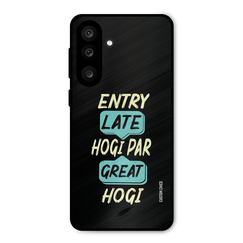 Late And Great Samsung Galaxy M56 Mobile Back Cover - Typography PrintShield Case