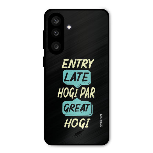 Late And Great Samsung Galaxy M56 Mobile Back Cover - Typography PrintShield Case