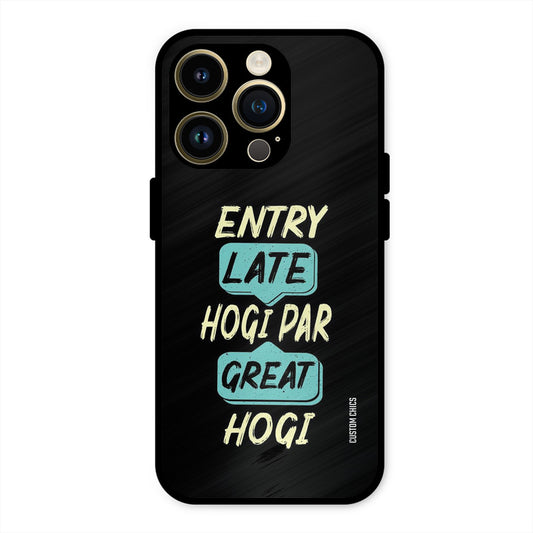 Late And Great iPhone 14 Pro Max Mobile Back Cover - Typography PrintShield Case