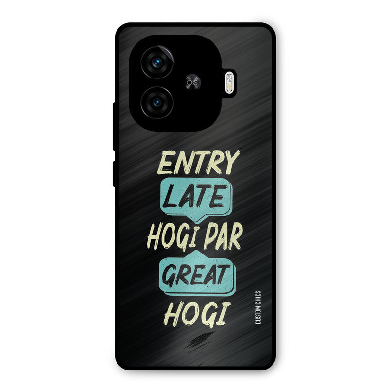 Late And Great iQoo Z9 Turbo Mobile Back Cover - Typography PrintShield Case