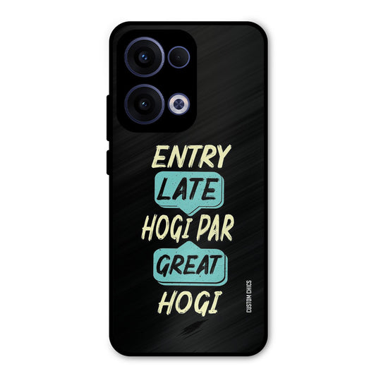 Late And Great Oppo Reno 13 5G Mobile Back Cover - Typography PrintShield Case