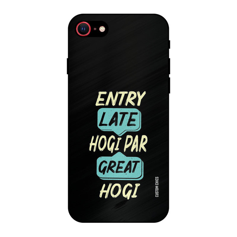 Late And Great iPhone SE 2020 Mobile Back Cover - Typography PrintShield Case