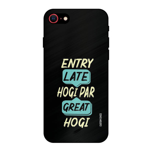 Late And Great iPhone SE 2020 Mobile Back Cover - Typography PrintShield Case