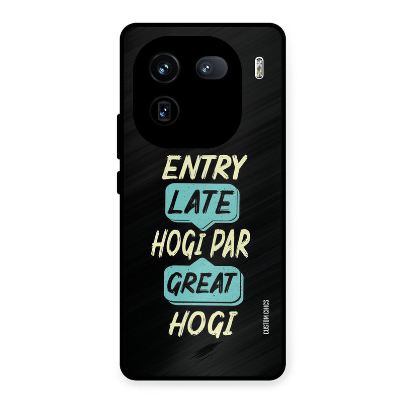 Late And Great iQOO 12 Mobile Back Cover - Typography PrintShield Case