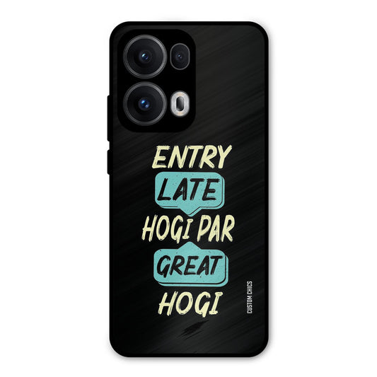 Late And Great Oppo Reno 13 Pro 5G Mobile Back Cover - Typography PrintShield Case