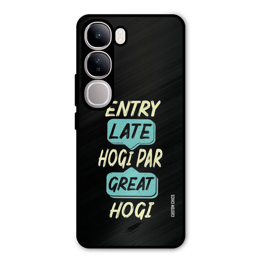 Late And Great Vivo Y300 Mobile Back Cover - Typography PrintShield Case