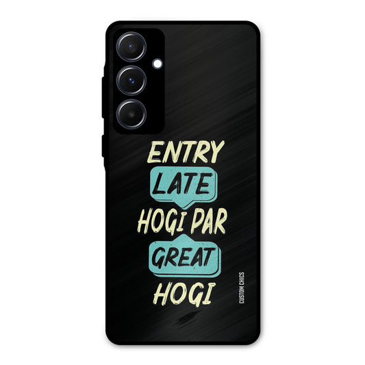 Late And Great Samsung Galaxy A55 5G Mobile Back Cover - Typography PrintShield Case