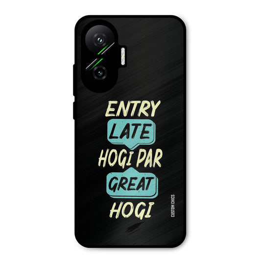 Late And Great Poco F7 5G Mobile Back Cover - Typography PrintShield Case