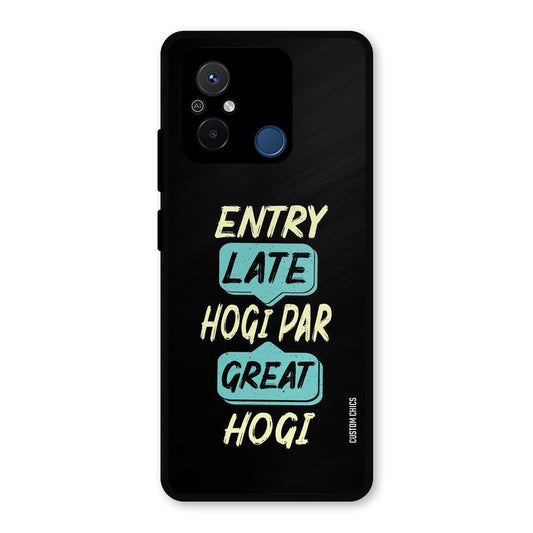 Late And Great Redmi 12c Mobile Back Cover - Typography PrintShield Case