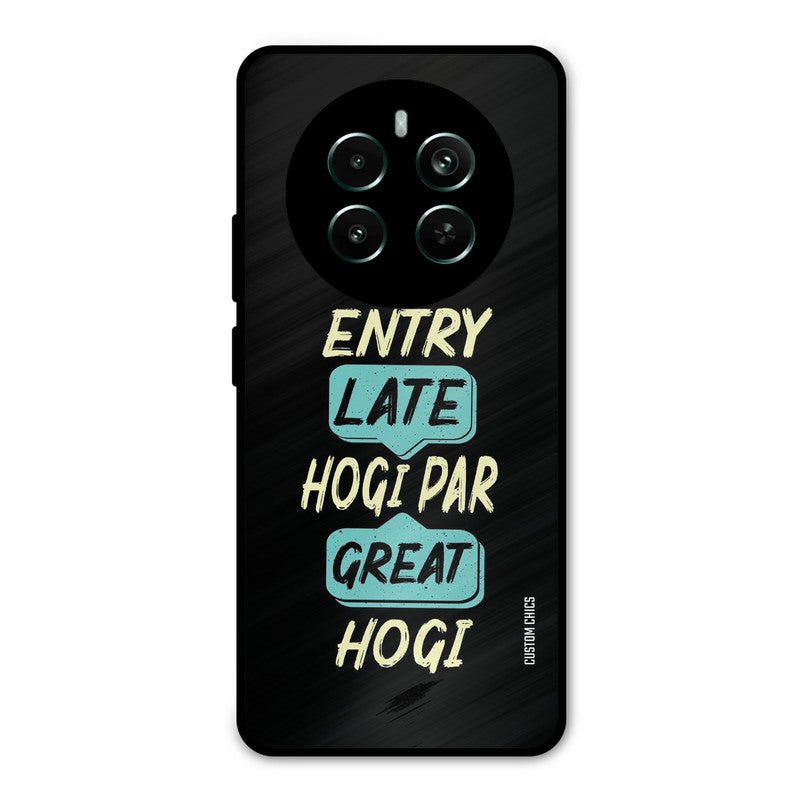 Late And Great Realme 12 Plus Mobile Back Cover - Typography PrintShield Case