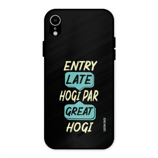 Late And Great iPhone XR Mobile Back Cover - Typography PrintShield Case