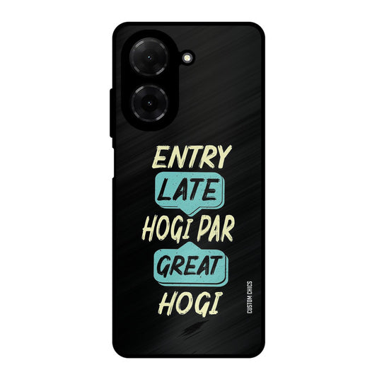 Late And Great Poco C71 Mobile Back Cover - Typography PrintShield Case