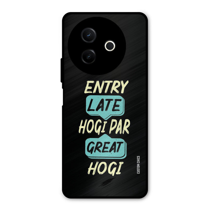 Late And Great Vivo Y39 Mobile Back Cover - Typography PrintShield Case