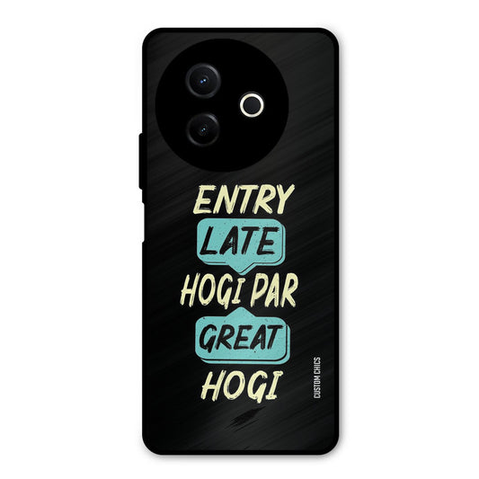 Late And Great Vivo Y39 Mobile Back Cover - Typography PrintShield Case