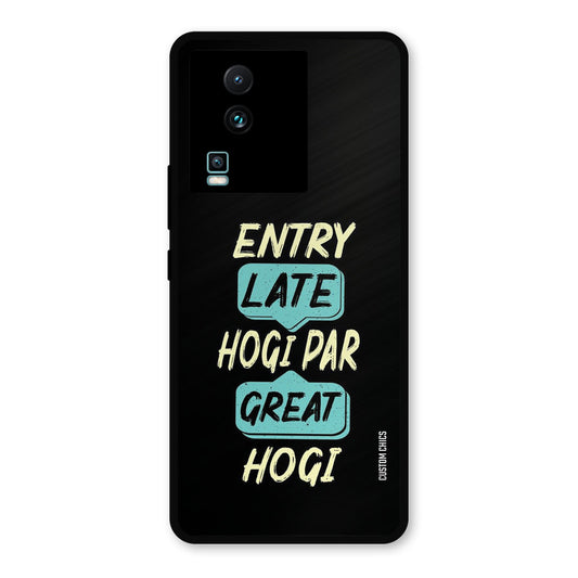 Late And Great IQOO Neo 7 Pro Mobile Back Cover - Typography PrintShield Case