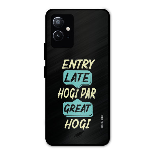 Late And Great Vivo Y75 5G Mobile Back Cover - Typography PrintShield Case