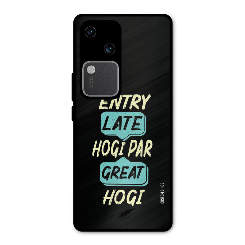 Late And Great Vivo V30 Mobile Back Cover - Typography PrintShield Case