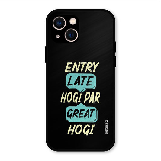 Late And Great iPhone 13 Mobile Back Cover - Typography PrintShield Case