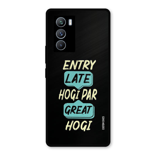 Late And Great iQOO 9SE Mobile Back Cover - Typography PrintShield Case