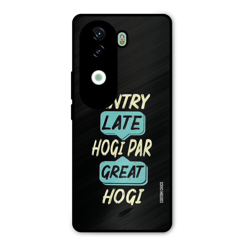 Late And Great iQOO Z9s Mobile Back Cover - Typography PrintShield Case