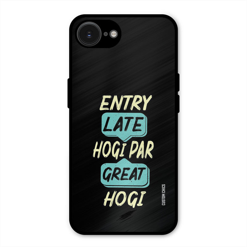 Late And Great iPhone 16e Mobile Back Cover - Typography PrintShield Case