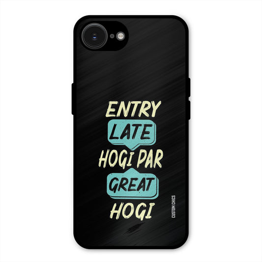 Late And Great iPhone 16e Mobile Back Cover - Typography PrintShield Case