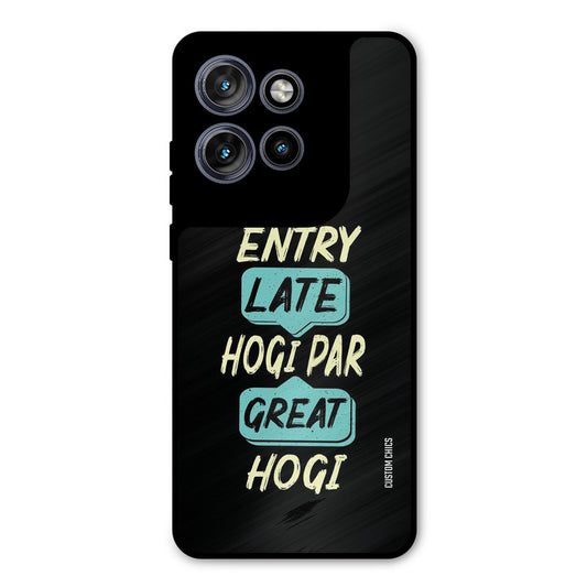 Late And Great Motorola Edge 50 Neo Mobile Back Cover - Typography PrintShield Case
