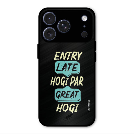 Late And Great iPhone 17 Pro Max Mobile Back Cover - Typography PrintShield Case