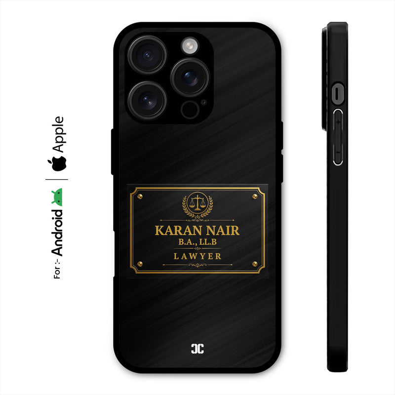 Lawyer Name Case Case – Premium PrintShield Mobile Cover