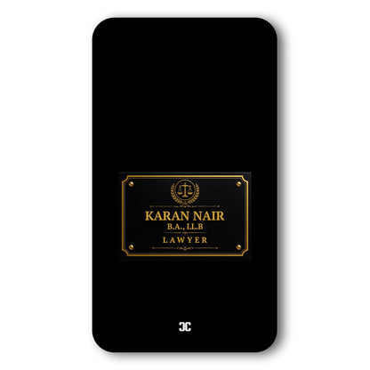 Lawyer Name Case Case – Premium PrintShield Mobile Cover
