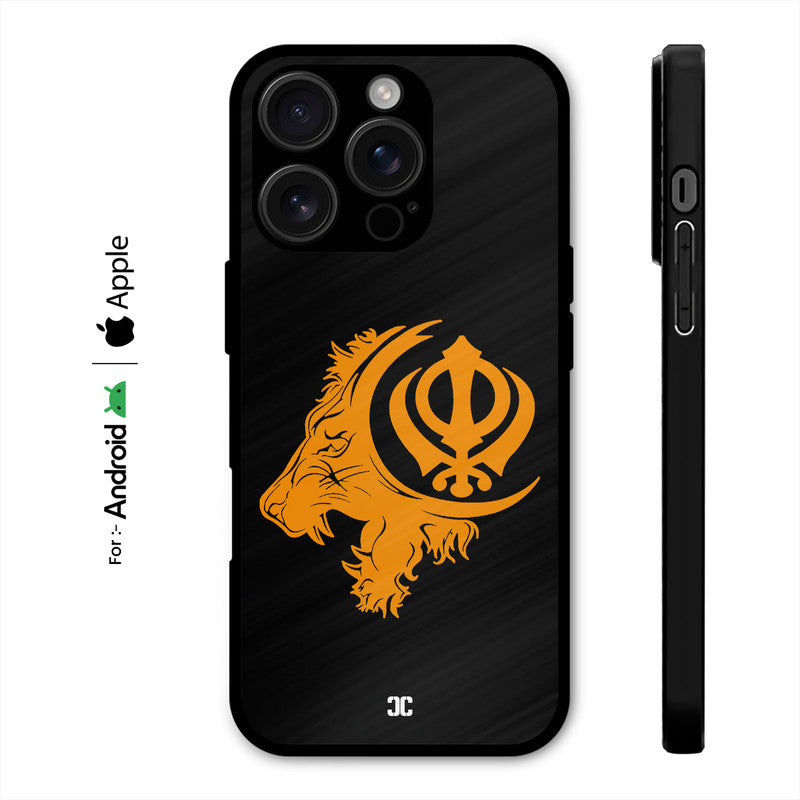 Lion Khanda Symbol Case – Premium PrintShield Mobile Cover
