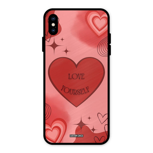 Love Yourself iPhone XS Max Mobile Back Cover - Cute PrintShield Case