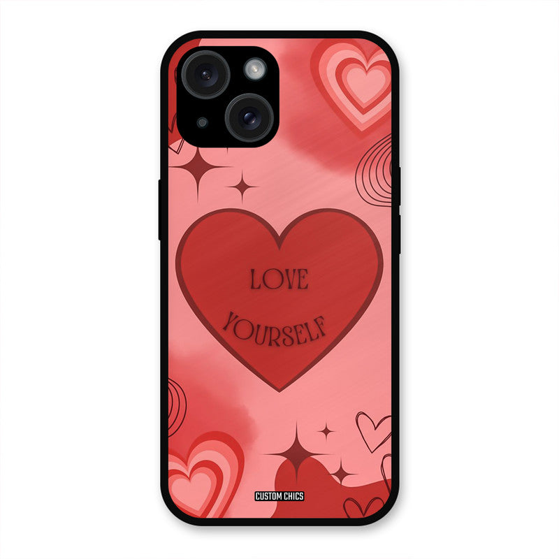 Love Yourself iPhone 15 Plus Mobile Back Cover - Cute PrintShield Case