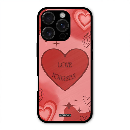 Love Yourself iPhone 16 Pro Max Mobile Back Cover - Cute PrintShield Case