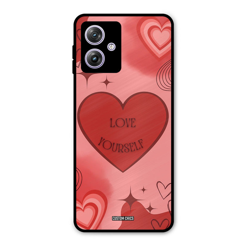 Love Yourself Moto G54 Mobile Back Cover - Cute PrintShield Case
