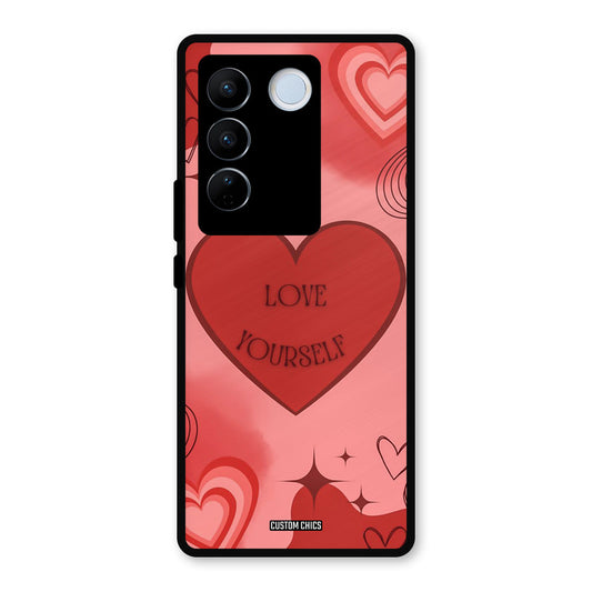 Love Yourself Vivo V27 Pro Mobile Back Cover - Cute PrintShield Case