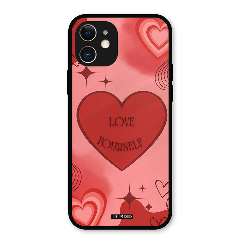 Love Yourself iPhone 12 Mobile Back Cover - Cute PrintShield Case