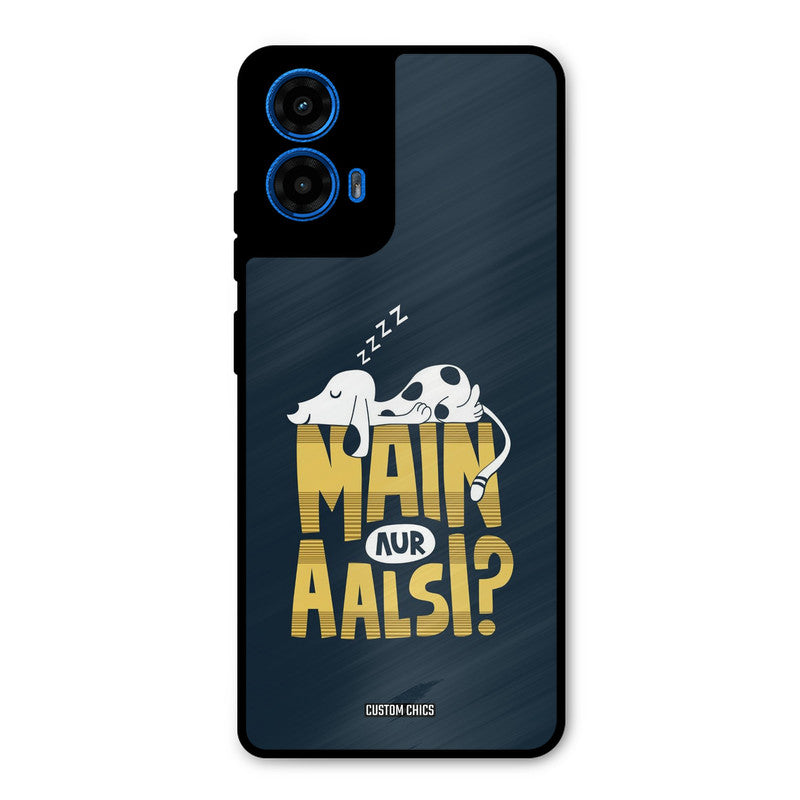 Main Aur Aalsi Moto G45 Mobile Back Cover - Typography PrintShield Case
