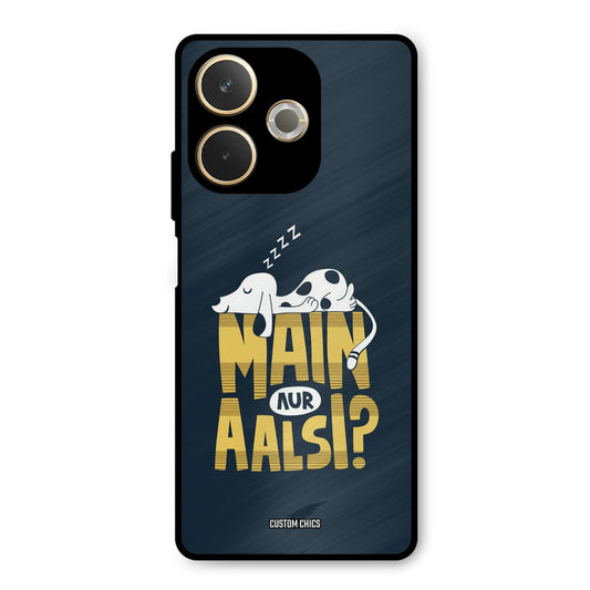 Main Aur Aalsi Oppo A5 Pro Mobile Back Cover - Typography PrintShield Case