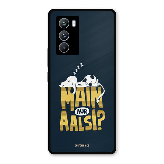 Main Aur Aalsi iQOO 9SE Mobile Back Cover - Typography PrintShield Case