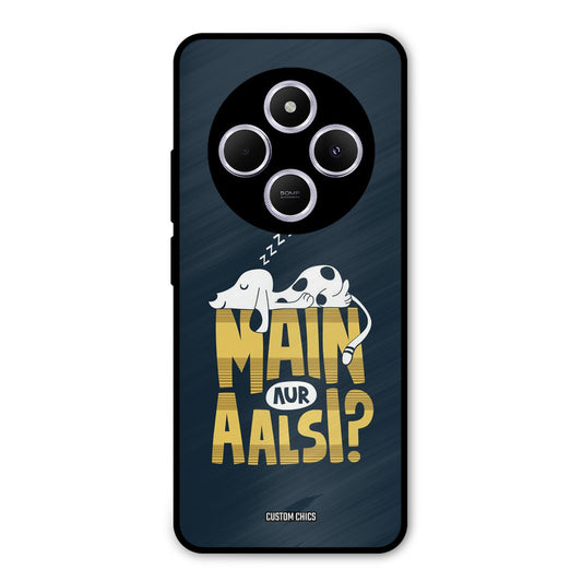 Main Aur Aalsi Poco C75 Mobile Back Cover - Typography PrintShield Case